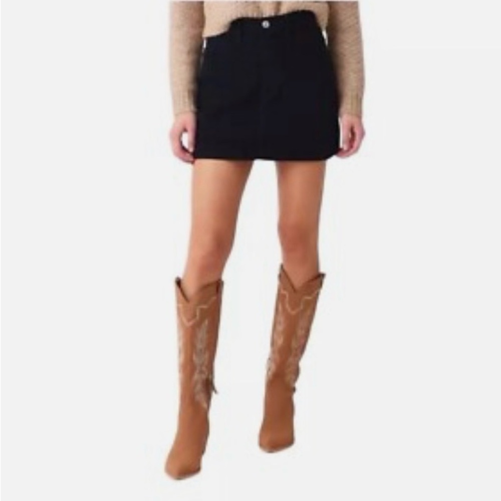 NWT Re/Done Dark Blue Corduroy Skirt